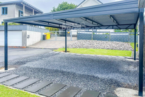 Ogłoszenie - Carport - Wiata samochodowa 6x6m - Antracyt - Dach spad w Przód GP381 - Żary - 12 950,00 zł