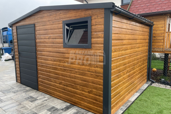 Ogłoszenie - Domek Ogrodowy 3x3 Drzwi Okno rynny Dach dwuspadowy Blachodachówka  Antracyt GP233 - Łańcut - 6 090,00 zł