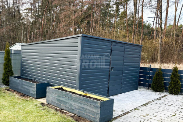 Ogłoszenie - Domek Ogrodowy - Schowek 4x3,5  drzwi - Antracyt - dach spad w tył GP262 - Iława - 4 300,00 zł