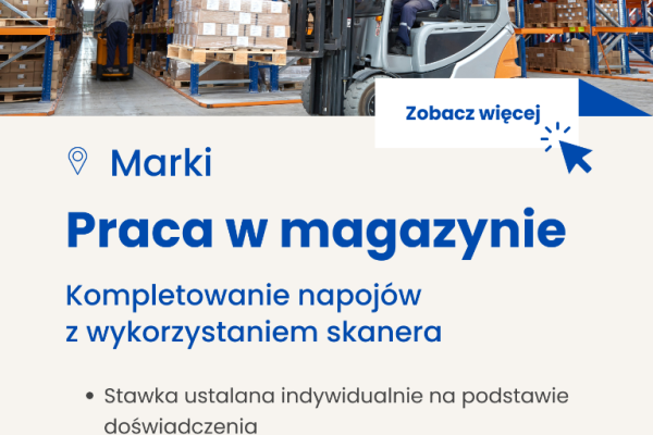 Ogłoszenie - Pracownik magazynu z UDT - Warszawa