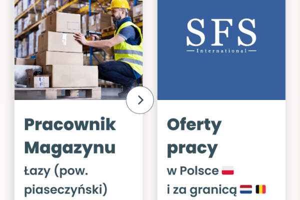 Ogłoszenie - Pracownik magazynowy Łazy - Piaseczno