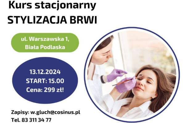 Ogłoszenie - Kurs stacjonarny "Stylizacja brwi" w szkole Cosinus Biała Podlaska! - Lubelskie - 299,00 zł