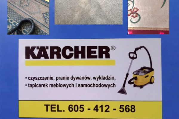 Ogłoszenie - Karcher Bonikowo tel 605-412-568 pranie czyszczenie wykładzin dywanów tapicerki meblowej i samochodowej ozonowanie - Wielkopolskie
