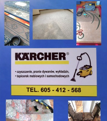 Ogłoszenie - Karcher Rabowice 605-412-568 pranie czyszczenie wykładzin dywanów tapicerki meblowej i samochodowej ozonowanie - Wielkopolskie