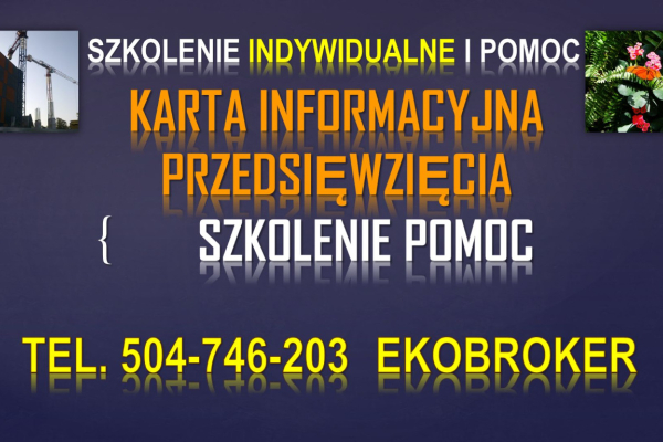 Ogłoszenie - Szkolenie indywidualne, karta informacyjna przedsięwzięcia, teel. 504-746-203,  cennik, warszaty, pomoc