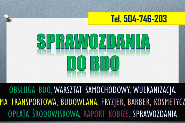 Ogłoszenie - Wpis i sprawozdanie  BDO dla gabinetu lekarskiego i stomatologicznego, tel. 504-746-203, cennik