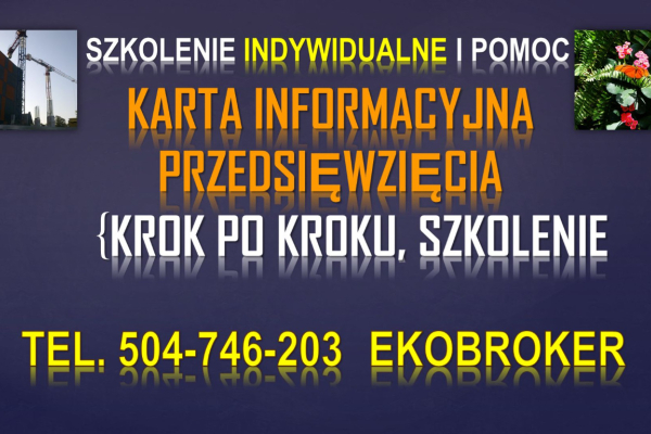 Ogłoszenie - Szkolenie indywidualne, karta informacyjna przedsięwzięcia, teel. 504-746-203,  cennik, warszaty, pomoc