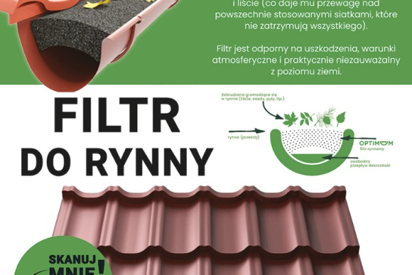 Ogłoszenie - Filtr do rynny dachowej Optimum piankowy - Tczew - 389,00 zł