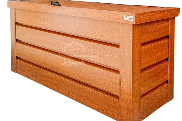 Ogłoszenie - Skrzynia ogrodowa metalowa kufer 120x50x70cm złoty dąb ID863 - Żary - 1 850,00 zł