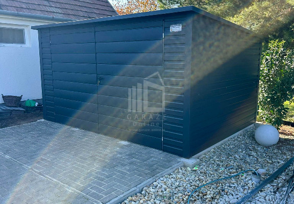 Ogłoszenie - Schowek - Domek ogrodowy 4x3m - Brama dwuskrzydłowa - antracyt - dach spad w tył ID782 - Kwidzyn - 4 690,00 zł