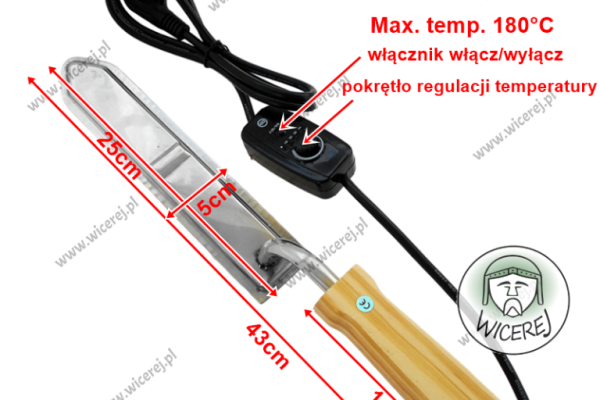 Ogłoszenie - Nóż do odsklepiania elektryczny 230V Regulacja temperatury 25cm nierdzewny - Krosno - 299,00 zł