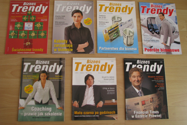 Ogłoszenie - Biznes Trendy magazyn 2005r, 2006r i 2007r. - Kraków - 5,00 zł