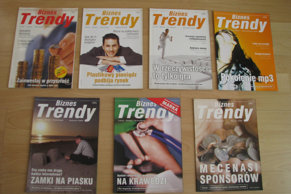 Ogłoszenie - Biznes Trendy magazyn 2005r, 2006r i 2007r. - Kraków - 5,00 zł