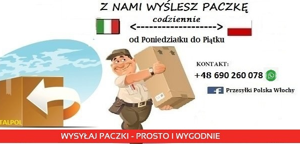 Ogłoszenie - Paczki Polska - Italia - Polska - 155,00 zł