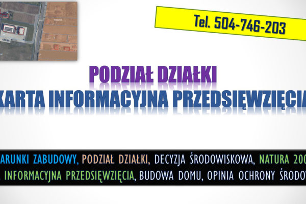 Ogłoszenie - Cena karty informacyjnej przedsięwzięcia, raport środowiskowy. Podział działki, ochrona środowiska, - Wrocław