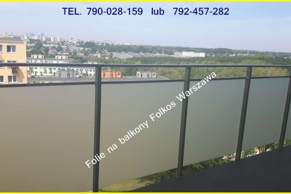 Ogłoszenie - Oklejamy balkony w Warszawie- Folie matowe na szyby balkonowe -Folia matowa na szklany balkon -Folie na BALKONY Warszawa - Białołęka - 142,00 zł
