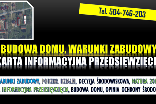 Ogłoszenie - Podział działki a cena karty informacyjnej przedsięwzięcia i decyzja środowiskowa. - Wrocław
