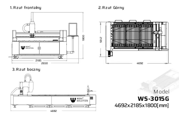 Ogłoszenie - Fiber Laser Wycinarka Laserowa CNC Ploter 3015G Weni 3Kw Polski Serwis - Nysa - 84 900,00 zł