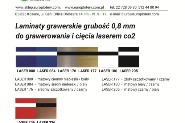 Ogłoszenie - Laminat grawerski laser co2 laminaty do grawerowania laserem - Warszawa - 79,00 zł