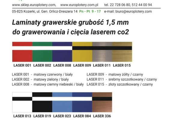 Ogłoszenie - Laminat grawerski laser co2 laminaty do grawerowania laserem - Warszawa - 79,00 zł