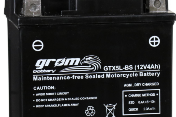 Ogłoszenie - Akumulator motocyklowy 12V 4Ah 80A P+ Grom Gtx5l-bs - Starogard Gdański - 105,00 zł