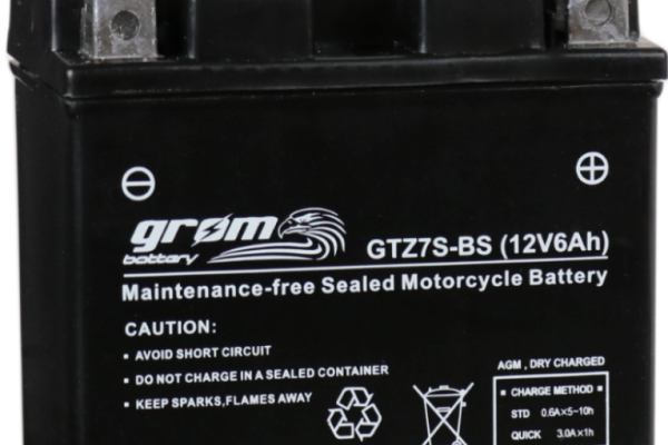 Ogłoszenie - Akumulator motocyklowy 12V 6Ah 120A P+ Grom Gtz7s-bs - Starogard Gdański - 140,00 zł