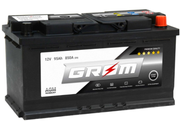 Ogłoszenie - Akumulator 95Ah 850A Grom Agm Start&Stop Prawy Plus - Pomorskie - 860,00 zł