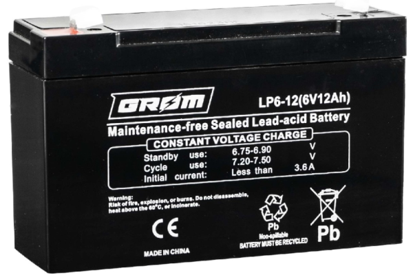 Ogłoszenie - Akumulator 12Ah GROM LP6-12 6V - 55,00 zł
