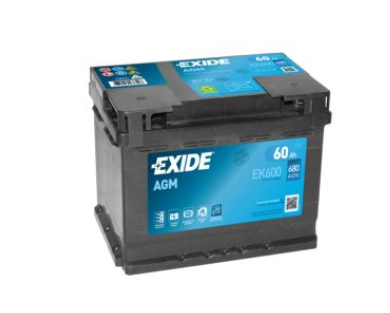 Ogłoszenie - Akumulator 60Ah 680A Exide Agm Start&stop Ek600 - 550,00 zł