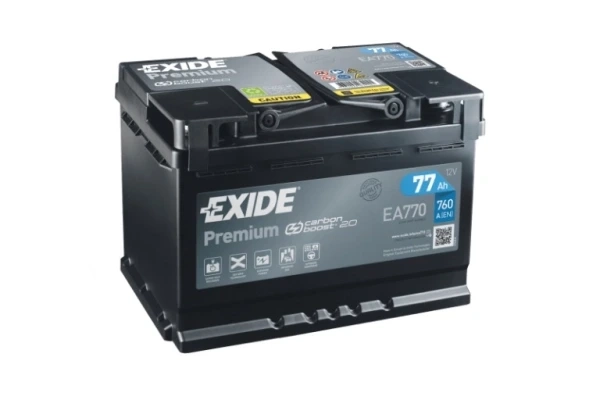 Ogłoszenie - Akumulator Exide Premium 77Ah 760A EA770 prawy plus - Gniezno - 389,00 zł