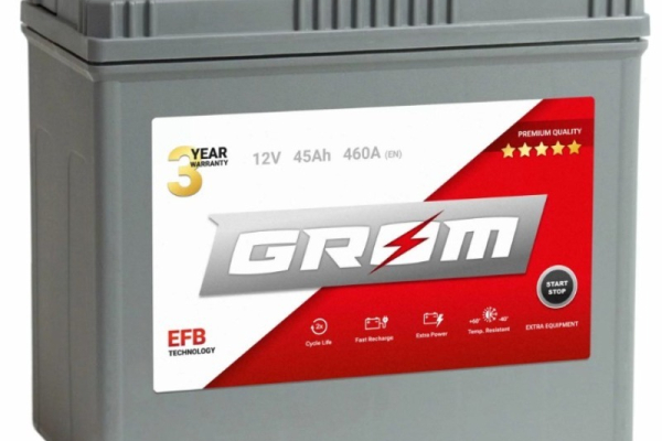 Ogłoszenie - Akumulator 45Ah 460A GROM efb start&stop Japan Lewy/Prawy Plus - Wrocław - 400,00 zł