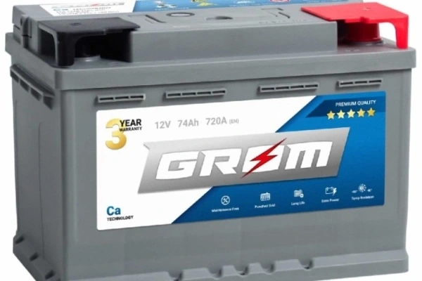Ogłoszenie - Akumulator GROM Premium 74Ah 720A en dtr Prawy Plus - Gniezno - 450,00 zł