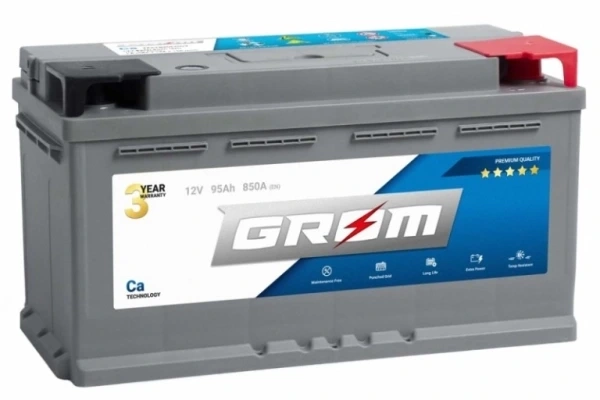 Ogłoszenie - Akumulator GROM Premium 95Ah 850A en dtr prawy plus - Gniezno - 550,00 zł