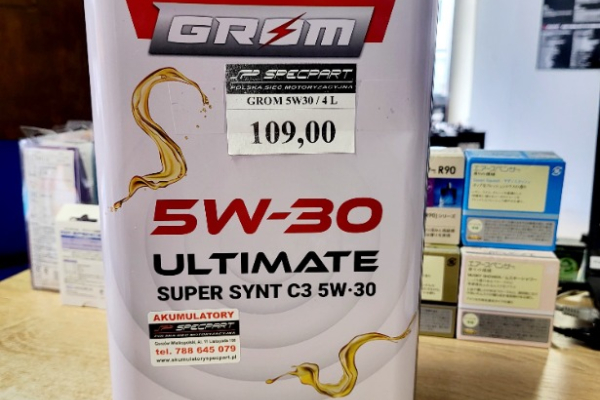 Ogłoszenie - Olej syntetyczny 5W-30 GROM Super Synthetic C3 / 4L - Gorzów Wielkopolski - 109,00 zł