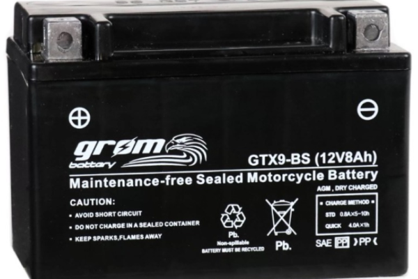 Ogłoszenie - Akumulator motocyklowy 8Ah 130A Grom gtx9-BS ytx9-BS 12V L+ - 135,00 zł