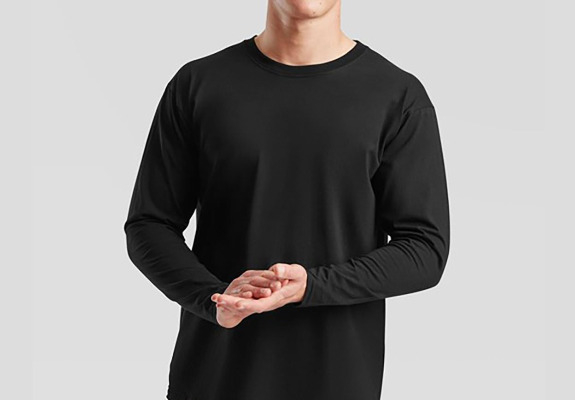 Ogłoszenie - Męski T-shirt koszulka z długim rękawem, gładki bez nadruku longsleeve biały Fruit Of The Loom - Ursynów - 32,00 zł