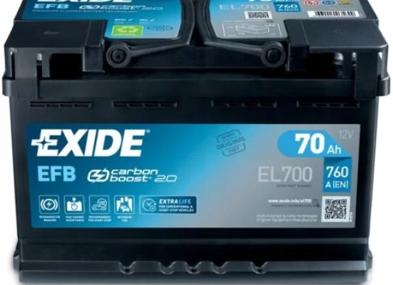 Ogłoszenie - Akumulator 70Ah 760A 12V Exide EL700 EFB Chopina 1 DARMOWA DOSTAWA - Płock - 520,00 zł