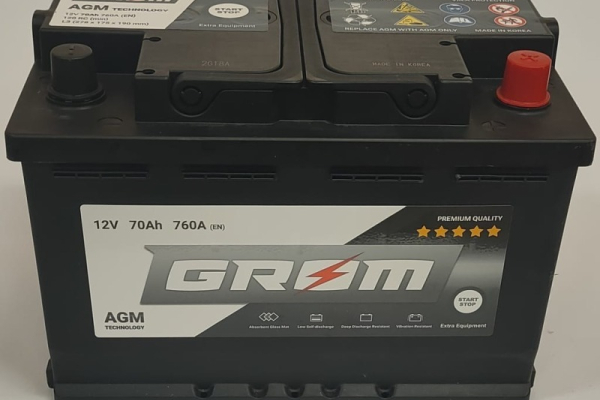 Ogłoszenie - Akumulator grom AGM start&stop 80Ah 800A prawy plus - Gniezno - 730,00 zł
