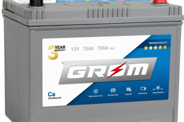Ogłoszenie - Akumulator Grom Premium 75Ah 700A Japan Prawy Plus - Ostrów Wielkopolski - 450,00 zł