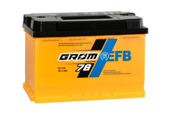Ogłoszenie - Akumulator 78Ah 750A Grom Racing EFB wysoki P+ - Białystok - 550,00 zł
