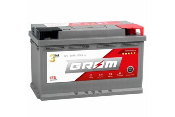 Ogłoszenie - Akumulator 80Ah 800A Grom EFB - Koszalin - 600,00 zł