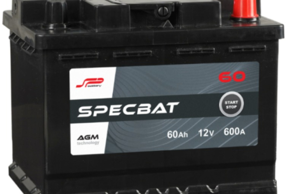 Ogłoszenie - Akumulator 60Ah 600A Specbat Agm Start&Stop Prawy Plus - Zielona Góra - 459,00 zł