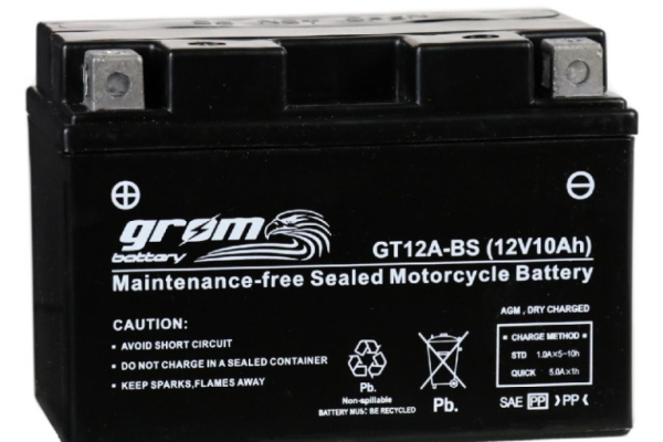 Ogłoszenie - Akumulator motocyklowy 12V 10Ah 180A L+ GROM - Chojnice - 185,00 zł