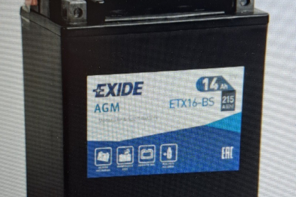 Ogłoszenie - Akumulator motocyklowy 14Ah 215A Exide ETX16-bs L+ - Koszalin - 240,00 zł