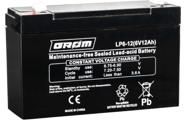 Ogłoszenie - Akumulator GROM LP6-12 12Ah 6V - Rumia - 55,00 zł
