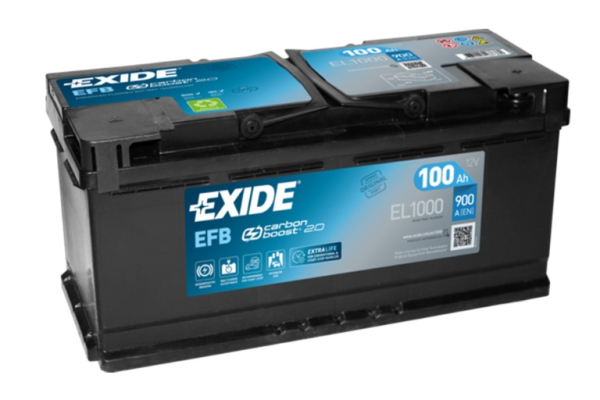 Ogłoszenie - Akumulator 100Ah 900A  Exide Start Stop EFB  EL1000 PRAWY PLUS - Konin - 670,00 zł