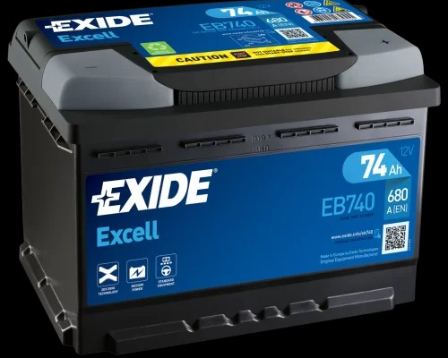 Ogłoszenie - Akumulator 74ah 680a Exide Excell Prawy Plus - Łódź - 359,00 zł