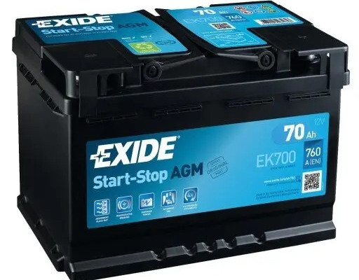 Ogłoszenie - Akumulator 70ah 760a Start&stop Agm Exide Ek700 - Łódź - 640,00 zł