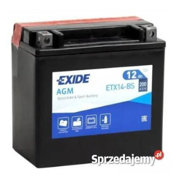 Ogłoszenie - Akumulator motocyklowy EXIDE etx14-bs ytx14-bs 12v 12ah 200a - Police - 210,00 zł