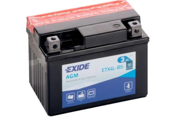 Ogłoszenie - Akumulator 3ah 50a P+ Etx4l-bs Ytx4l-bs Exide 12v - Pabianice - 80,00 zł